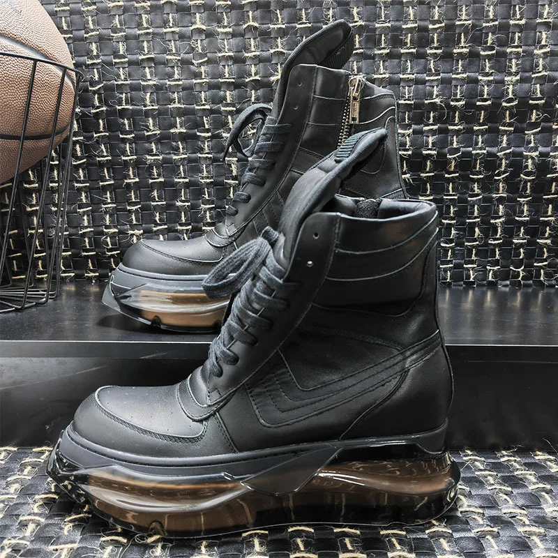 Vintage Fashion Boots - Mannen Vrouwen Laarzen Enkel Echt Leer