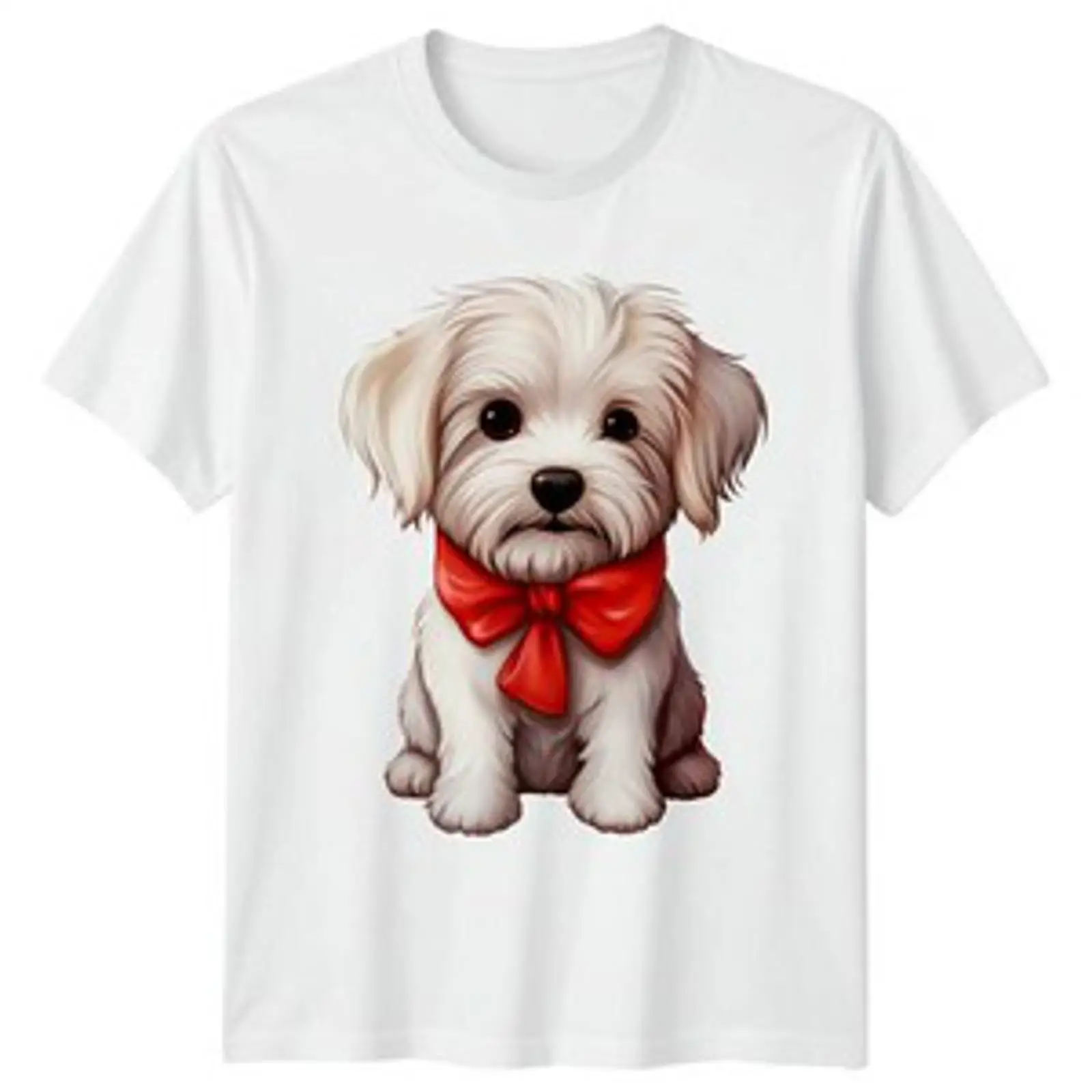 Vintage Fashion Herren - Malteser Hond Welpe Tiere Heren T-shirt