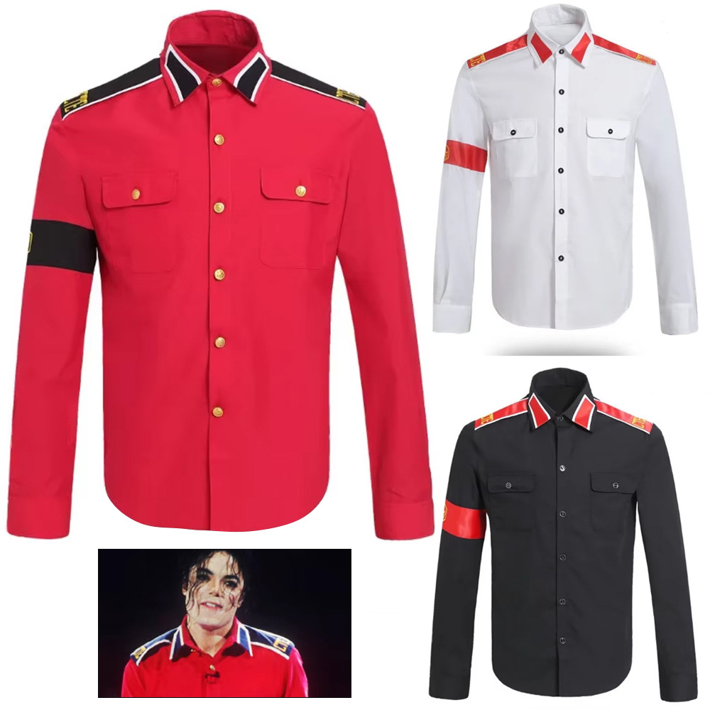 Vintage Fashion For Men - Michael Jackson Anti-War Militair Shirt Heren