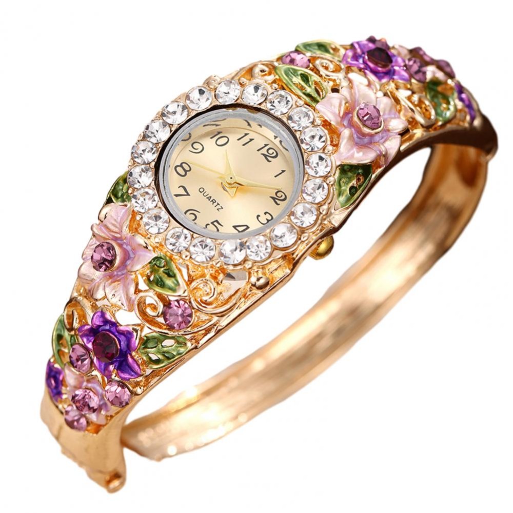 Vintage Fashion Week - Rijk aan bloemen Vintage horloge Ronde
