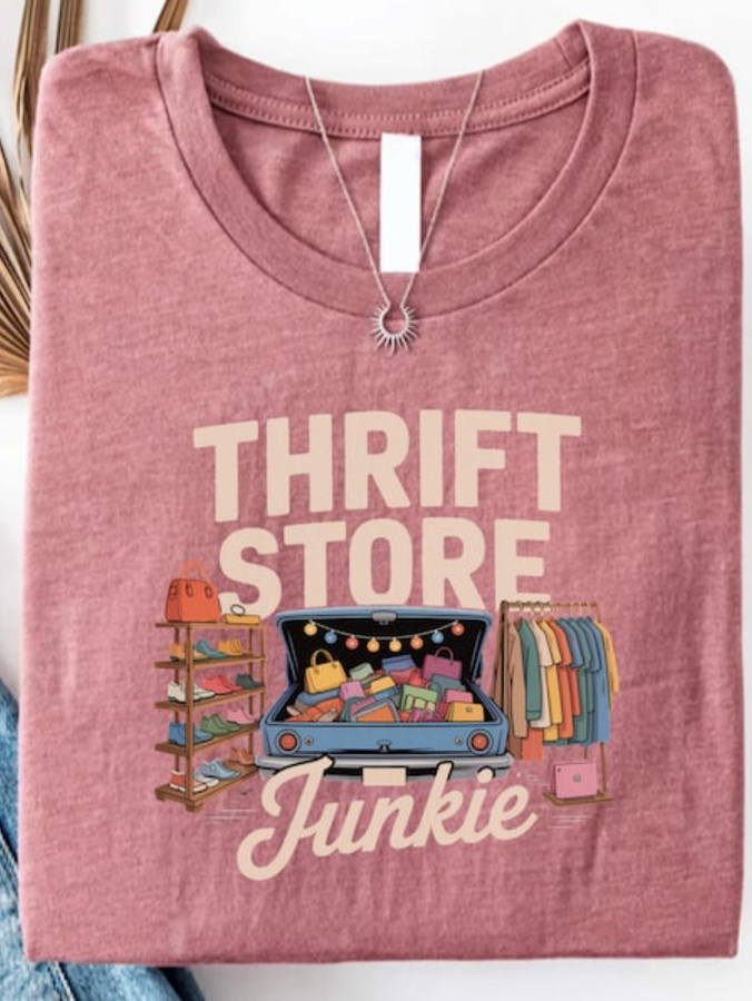 Thrift Vintage Fashion Usa - Vintage kringloopwinkel T-shirt - een casual