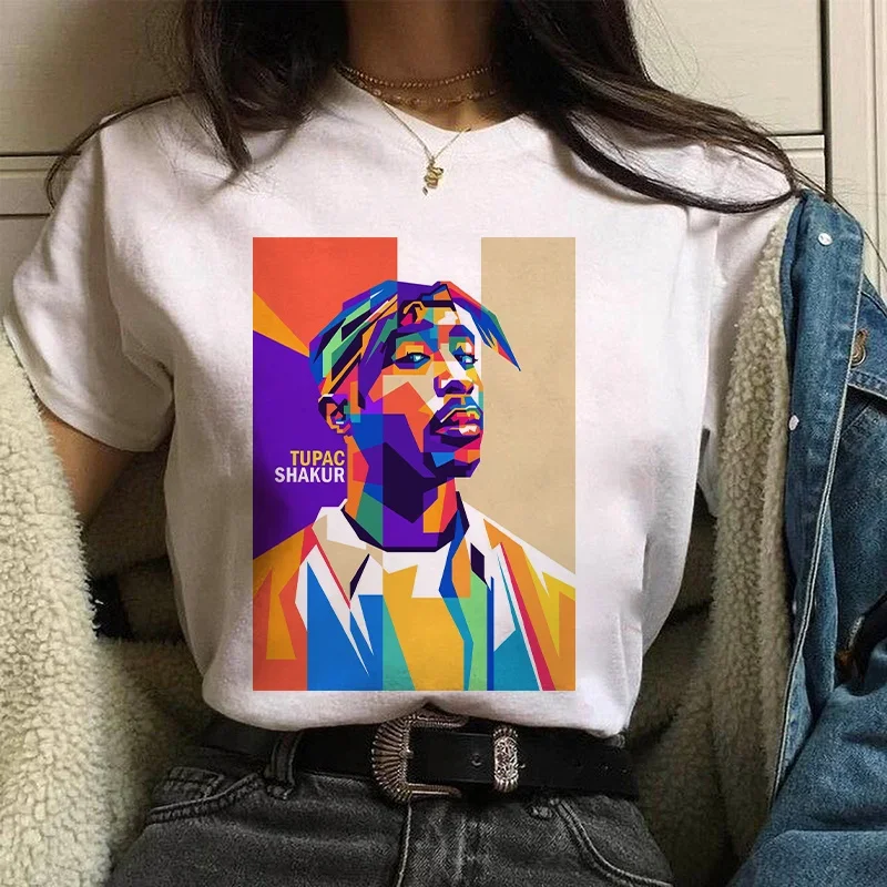 Tie Dye Shirt Vintage - Tupac Streetwear Harajuku T-Shirts Vrouwen Harajuku