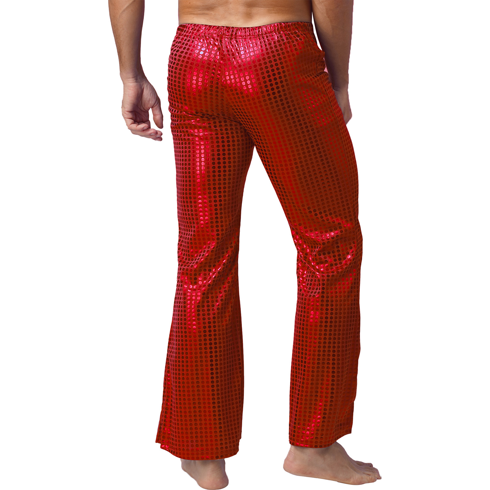 Wide Leg Trouser 70S - Heren Jaren 70 Glanzende Pailletten Hiphop