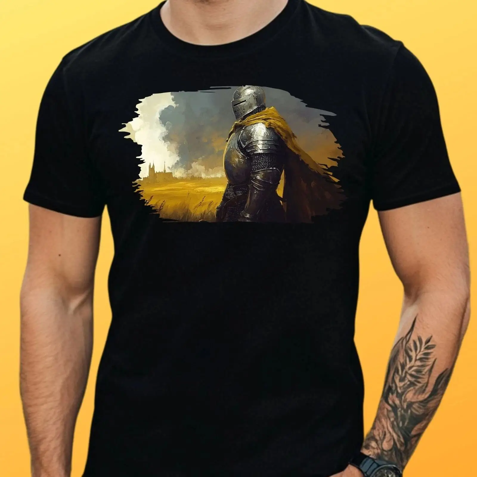 Vintage Fashion Herren - T-shirt Heren Riddersuitrusting Motief Katoen Maat