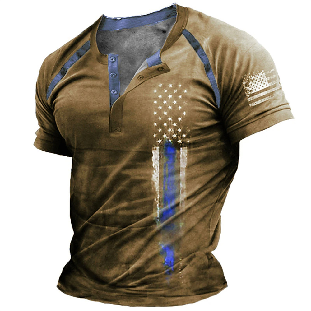 Vintage Fashion For Men - Grappige 3D Amerikaanse vlag print heren
