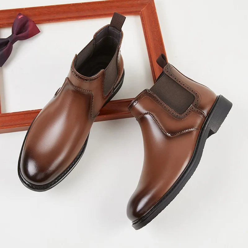 Vintage Fashion For Men - Vintage heren lederen Oxford laarzen luxe