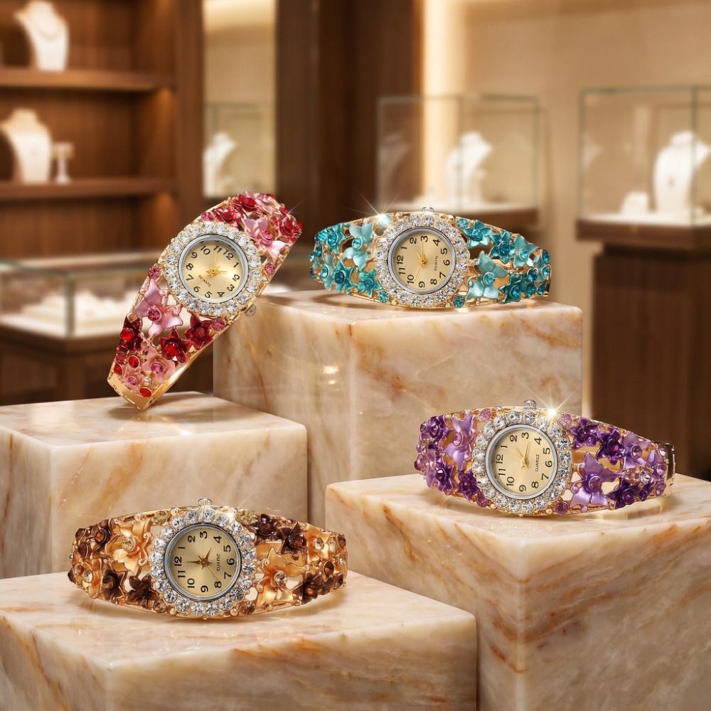 Vintage Fashion Week - Rijk aan bloemen Vintage horloge Strass