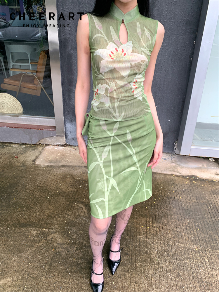 Vintage Fashion Stores - Cheerart Tweedelige Set Voor Vrouwen Elegante