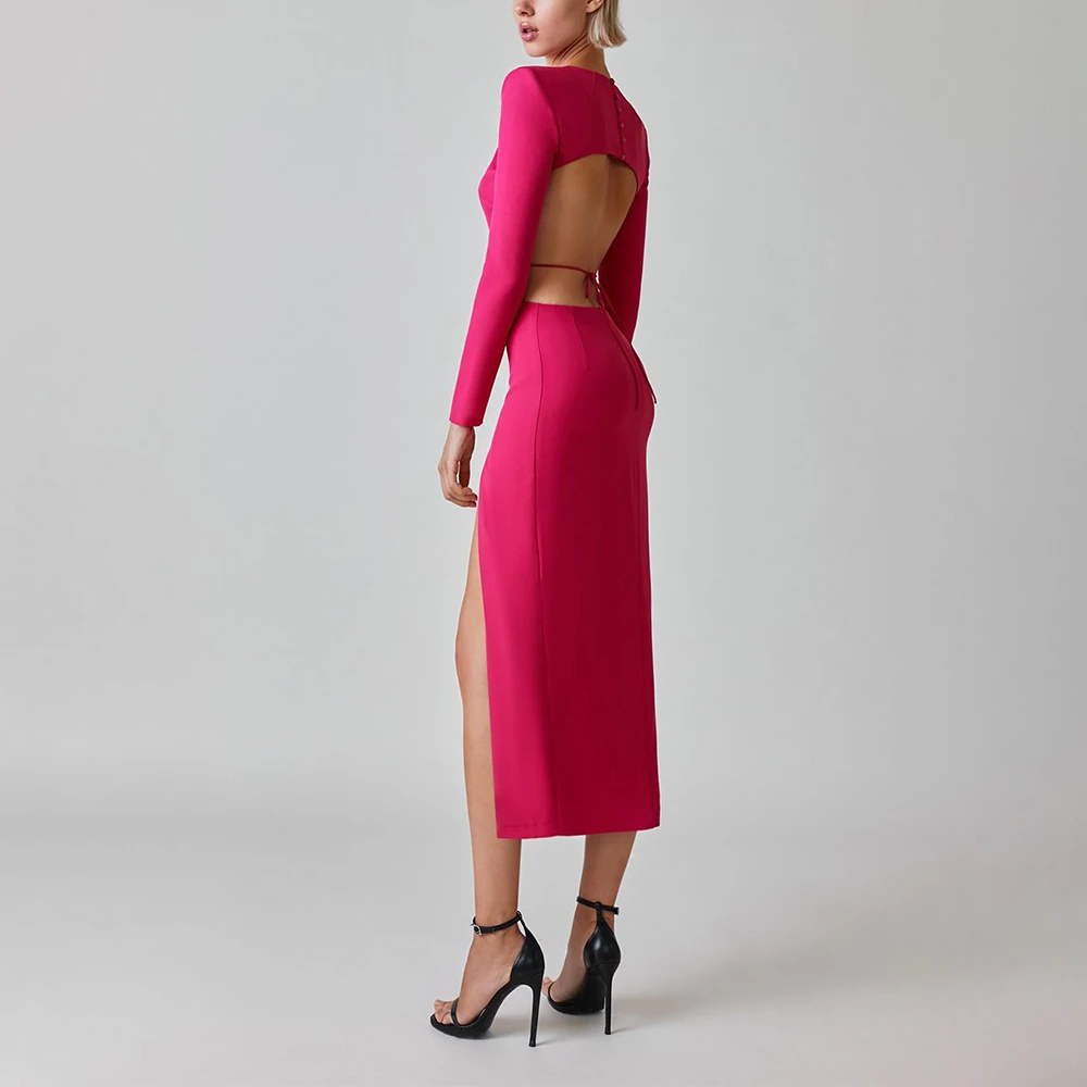 Vintage Fashion Exhibition - Luxe avondjurk met lange mouwen en
