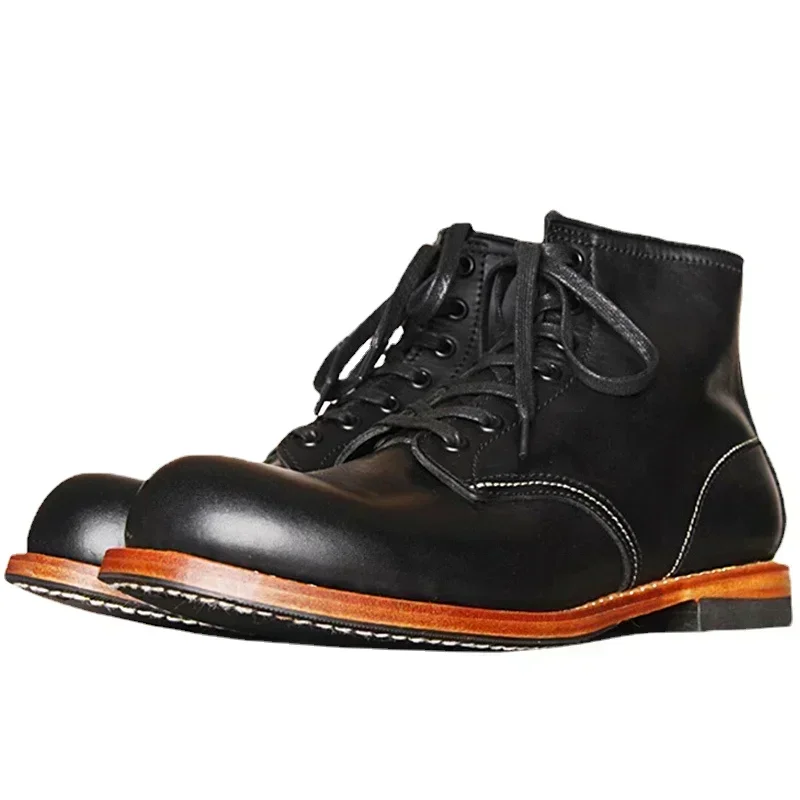 Vintage Fashion For Men - Vintage mannen Goodyear-Welted lederen laarzen mannen