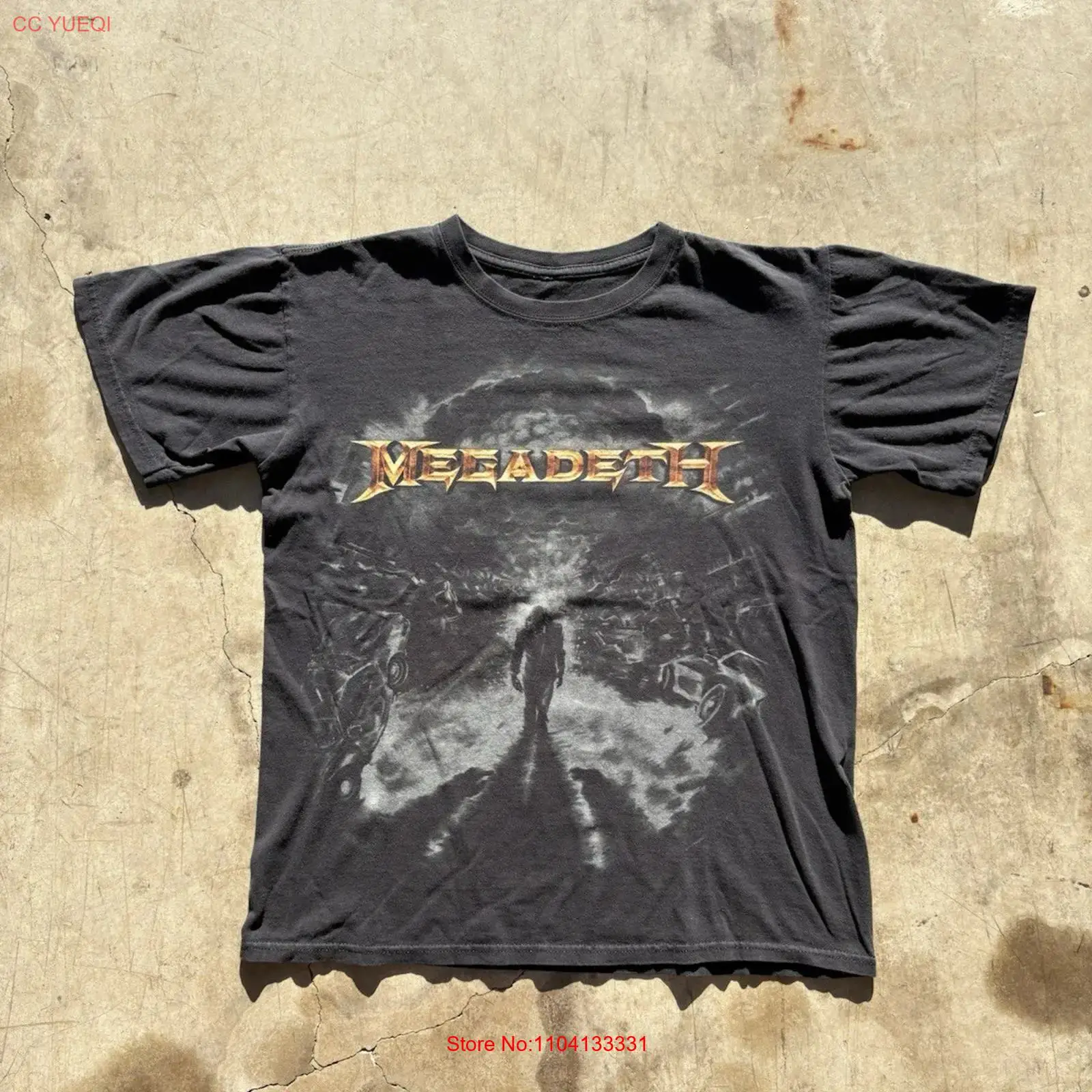 Band Tee Faded 90S - VTG jaren 90 Y2K Anvil Megadeath