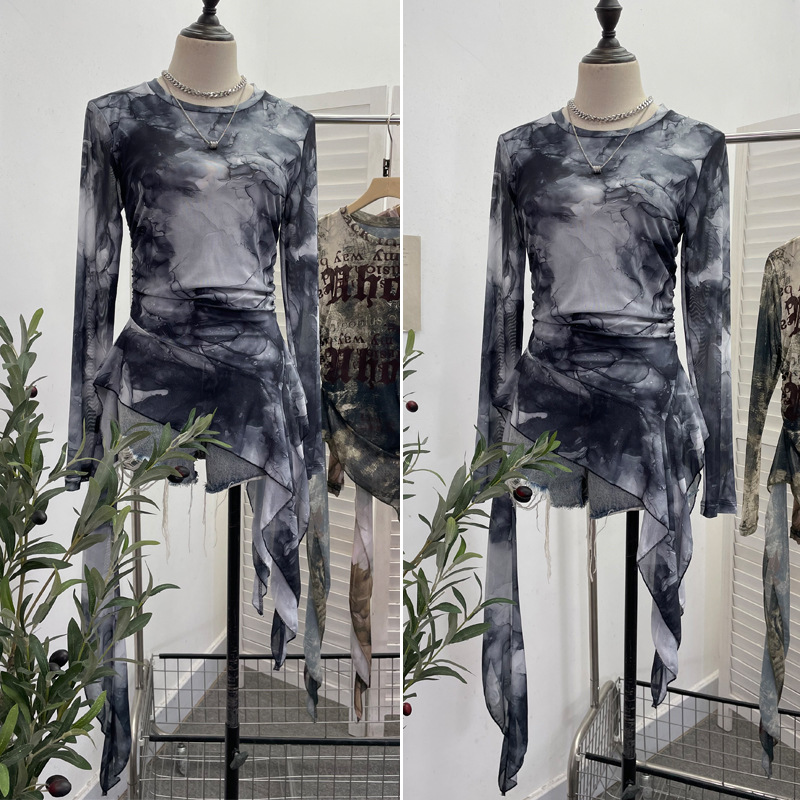 ISAROSE Y2K Mesh T-shirt voor  - Tie Dye Shirt Vintage recensie en prijs