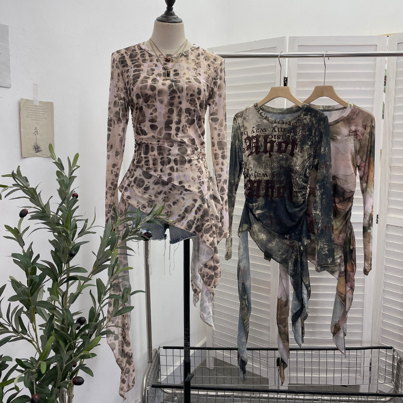 ISAROSE Y2K Mesh T-shirt voor  - Tie Dye Shirt Vintage recensie en prijs
