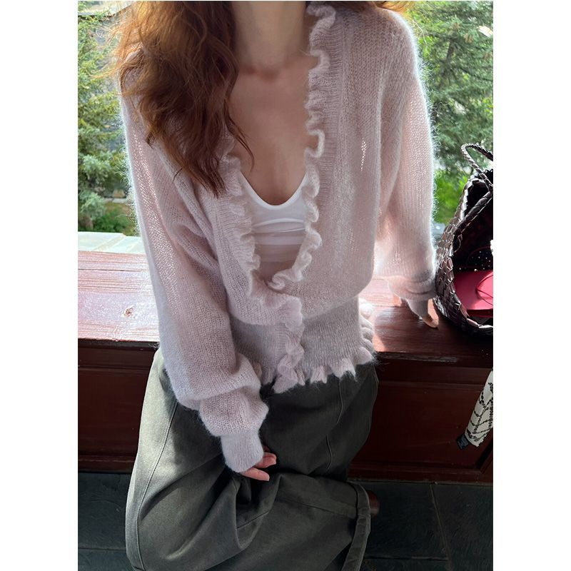 Koreaanse Stijl V-hals Verstoo - Crop Cardigan Vintage recensie en prijs