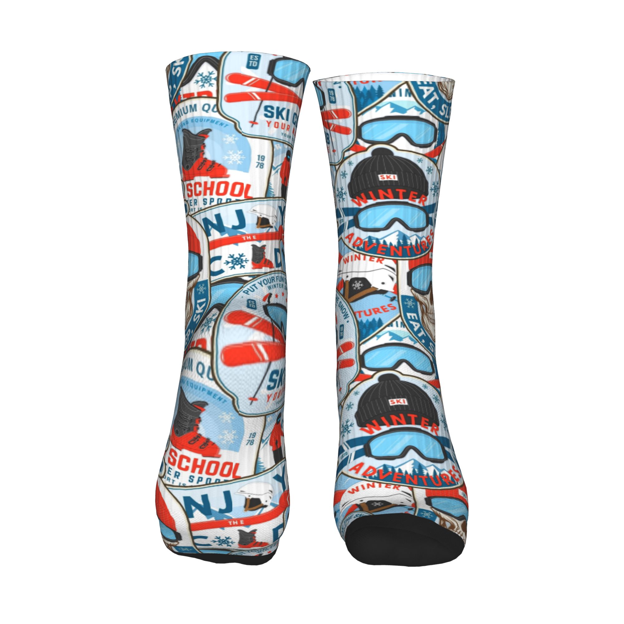 Vintage rood blauwe Ski Club n - Vintage Fashion Club recensie en prijs