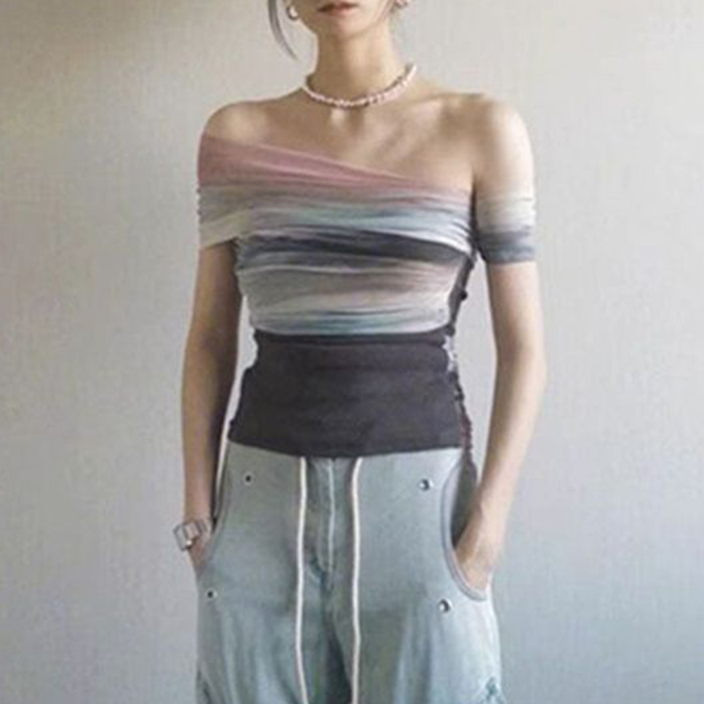 Dames Zomer Mesh Tie-Dye Off-s - Tie Dye Shirt Vintage recensie en prijs