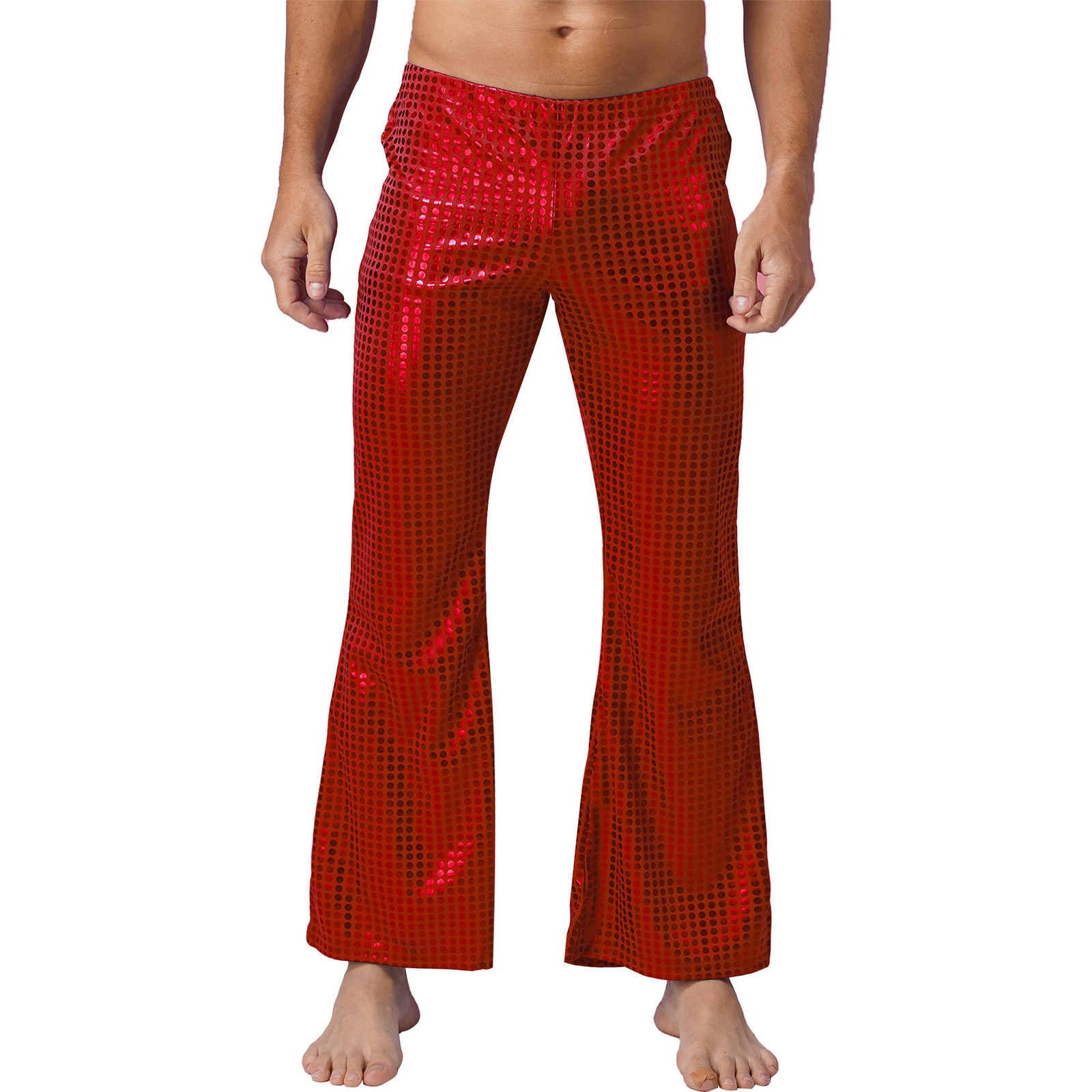 Heren Jaren 70 Glanzende Paill - Wide Leg Trouser 70S recensie en prijs