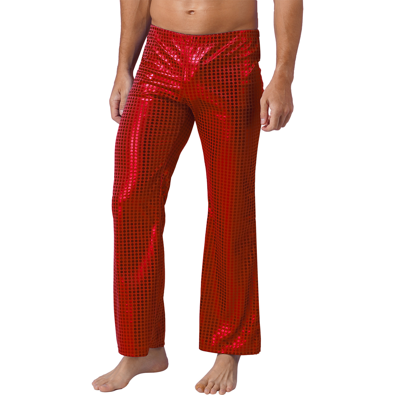 Heren Jaren 70 Glanzende Paill - Wide Leg Trouser 70S recensie en prijs