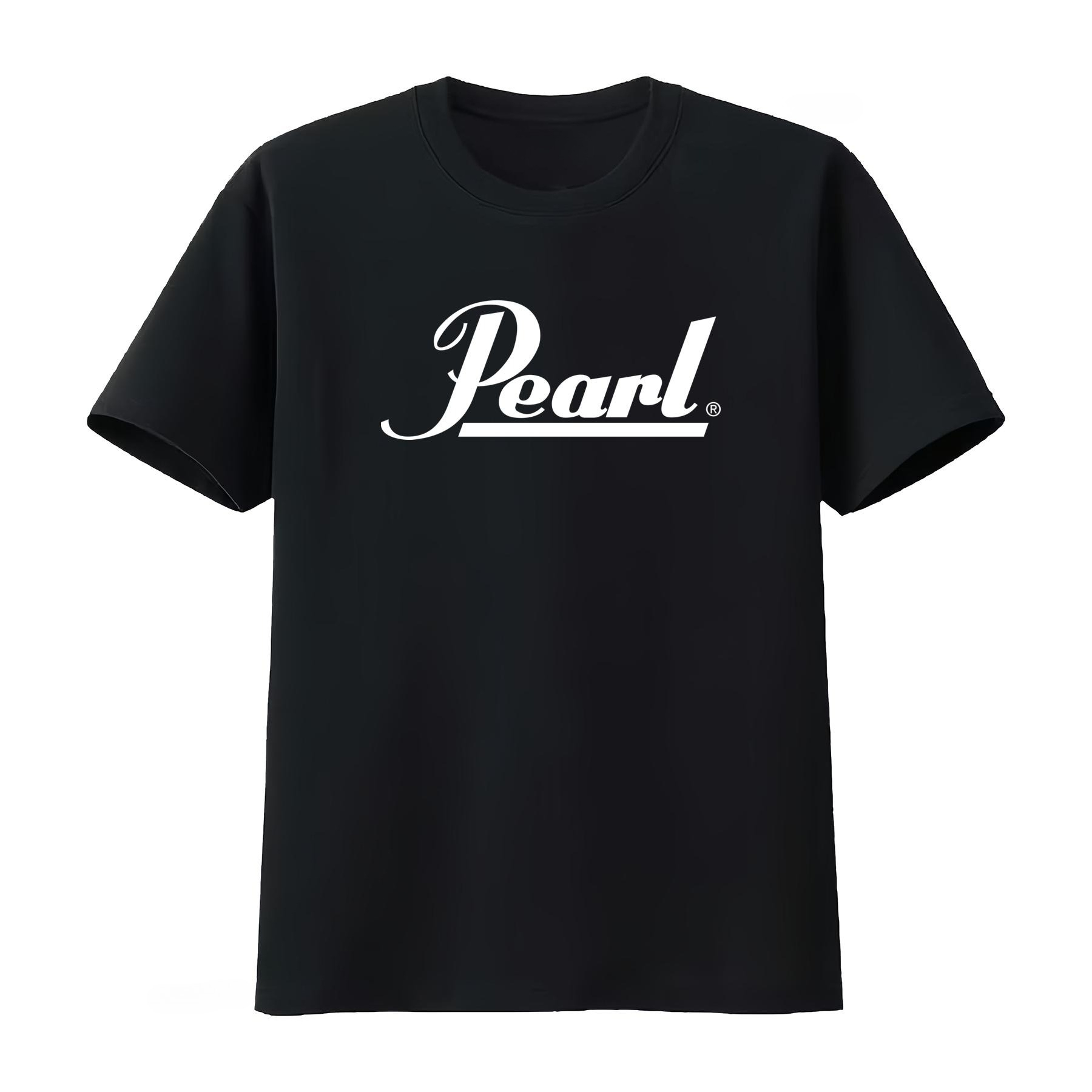 Pearl Drums Logo T-Shirt Zwart - Vintage Fashion Icons recensie en prijs