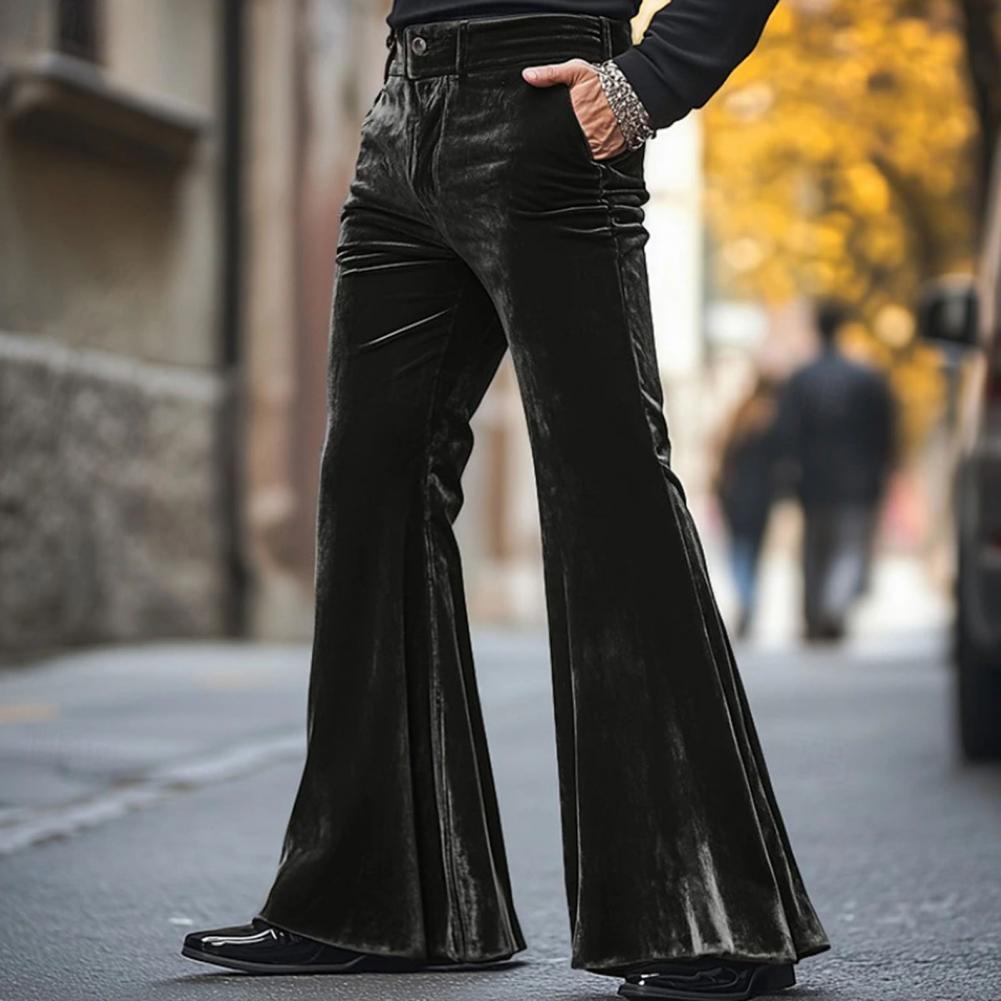 Heren Bell Bottom Velvet Broek - Wide Leg Trouser 70S recensie en prijs