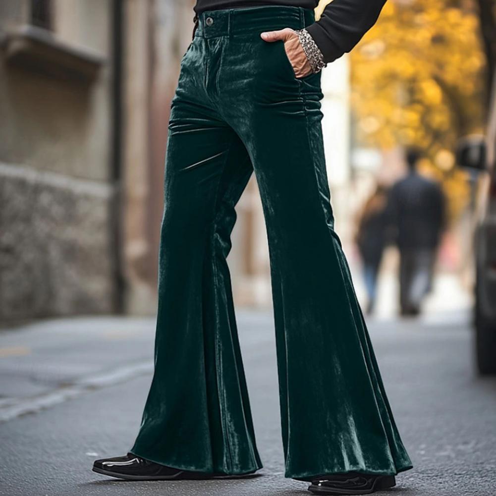 Heren Bell Bottom Velvet Broek - Wide Leg Trouser 70S recensie en prijs