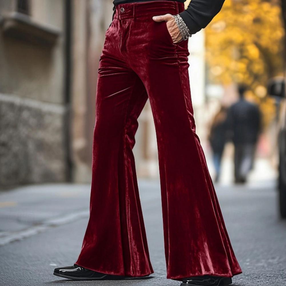 Heren Bell Bottom Velvet Broek - Wide Leg Trouser 70S recensie en prijs