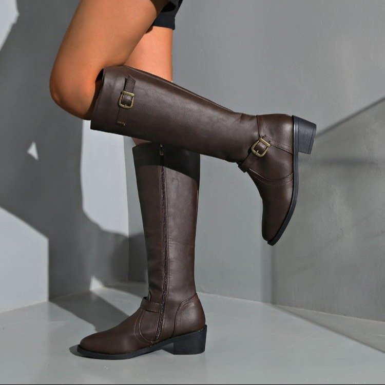 Vrouwen Knie Hoge Laarzen Plat - Vintage Fashion Boots recensie en prijs