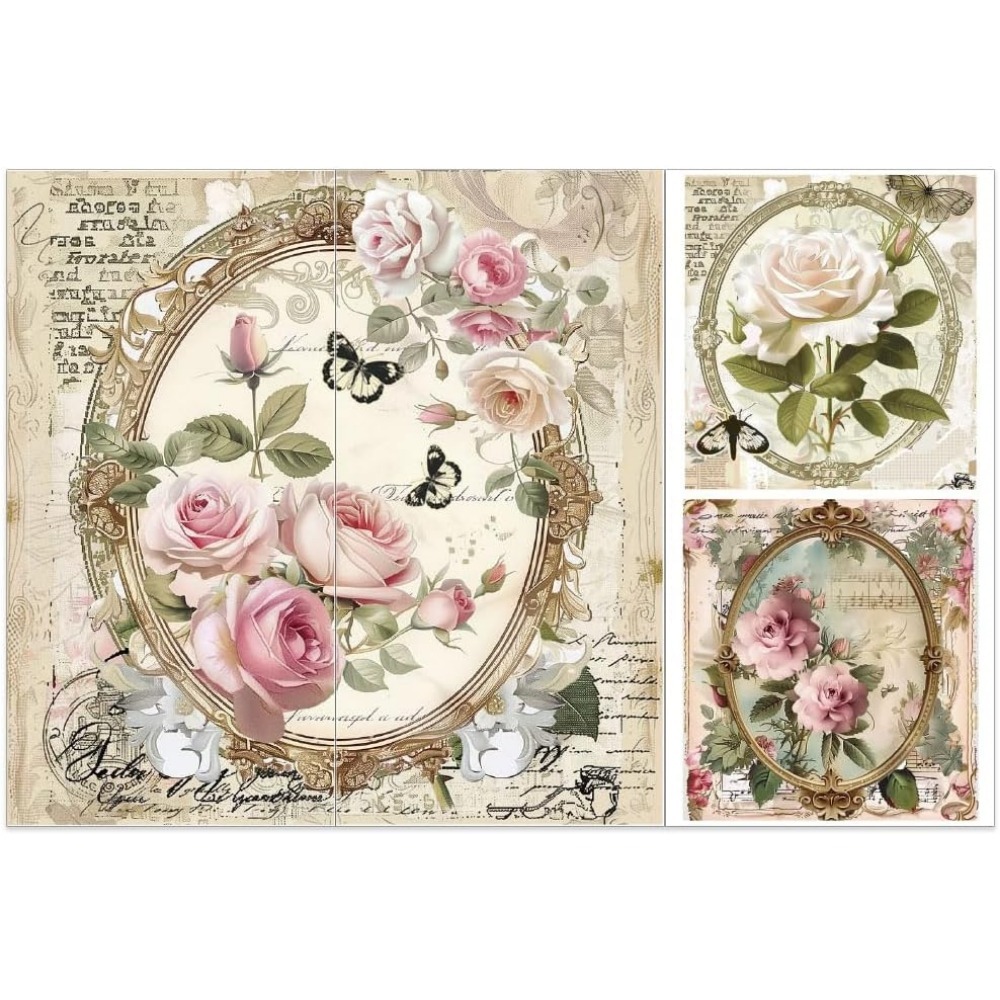 3 stks/set Rose Wrijven op Tra - Vintage Fashion Photos recensie en prijs