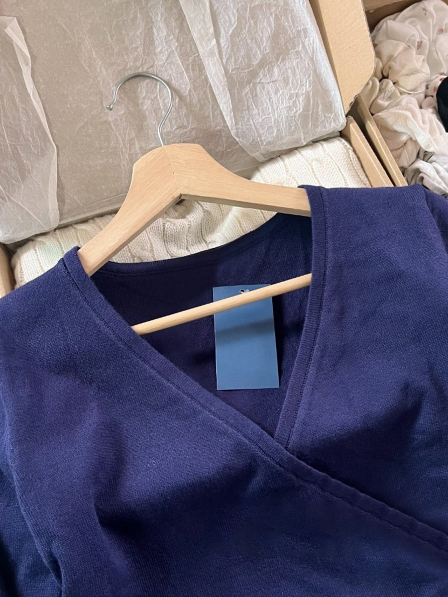 Nieuwe Marine Lace-up Gebreide - Crop Cardigan Vintage recensie en prijs