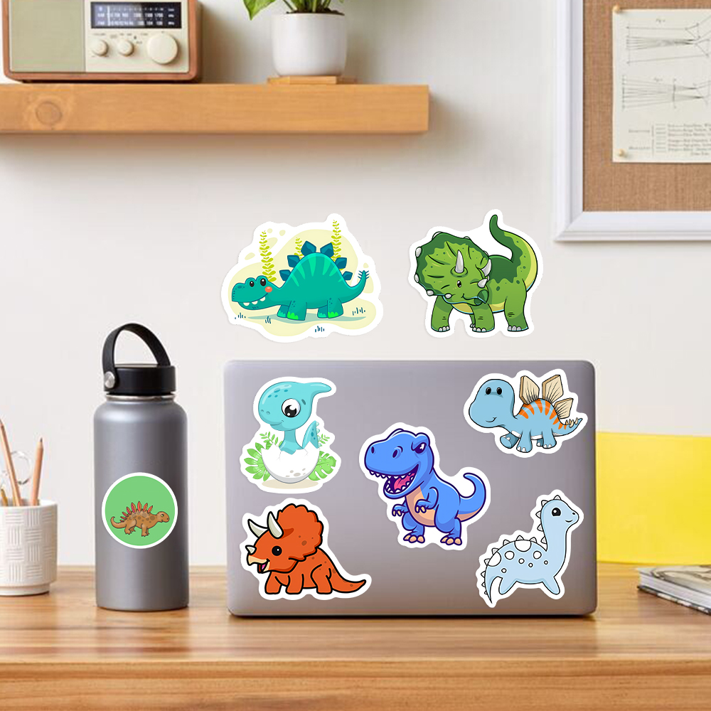 Leuke mooie dinosaurusstickers - Vintage Fashion Magazines recensie en prijs