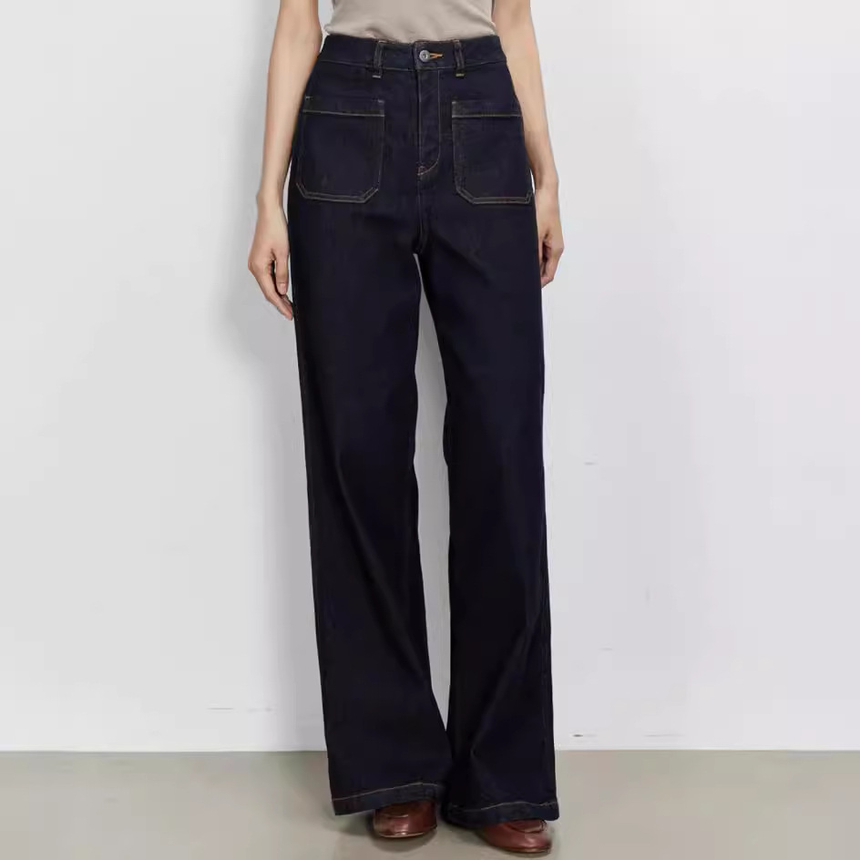 Hoge taille wijde pijpen blauw - Wide Leg Trouser 70S recensie en prijs