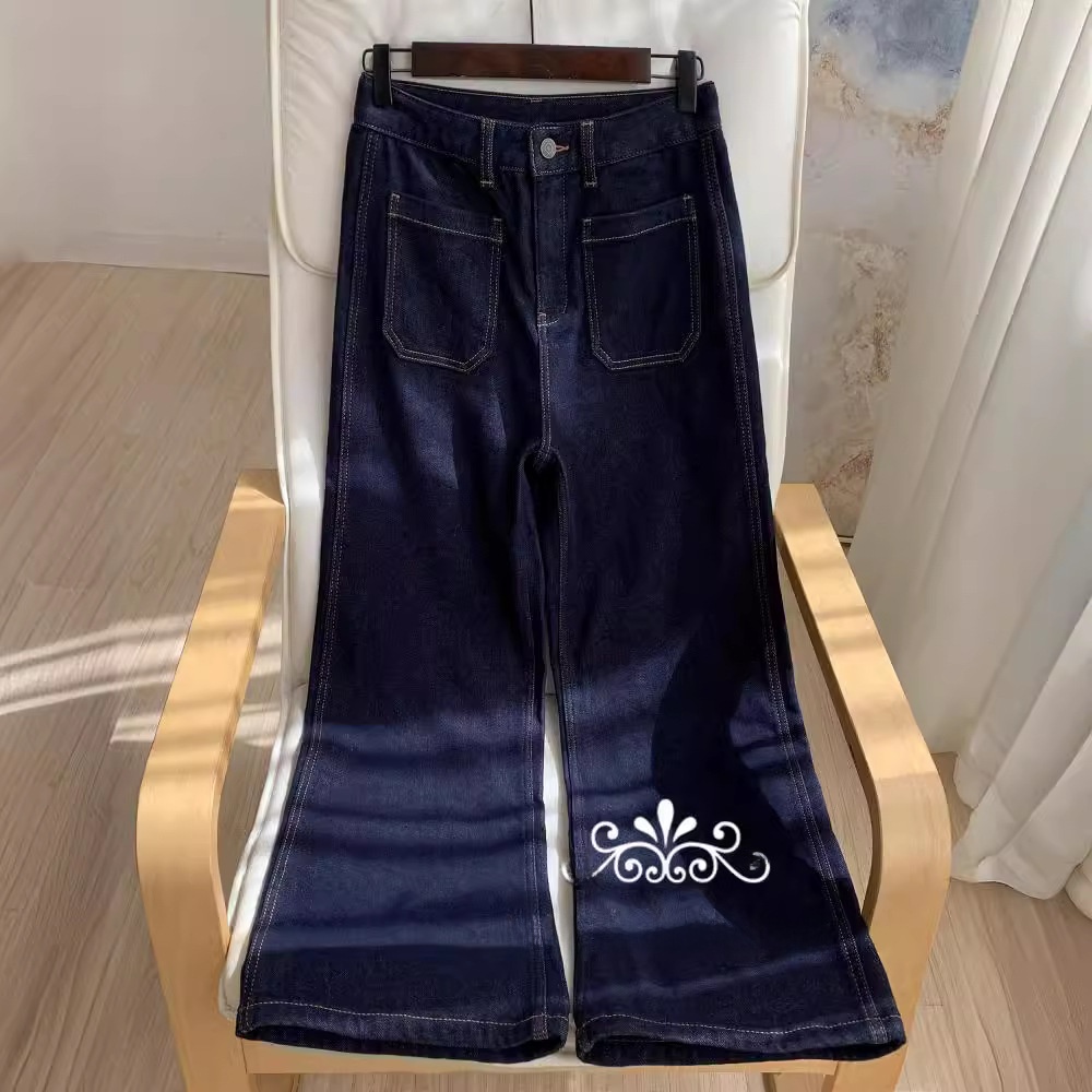 Hoge taille wijde pijpen blauw - Wide Leg Trouser 70S recensie en prijs