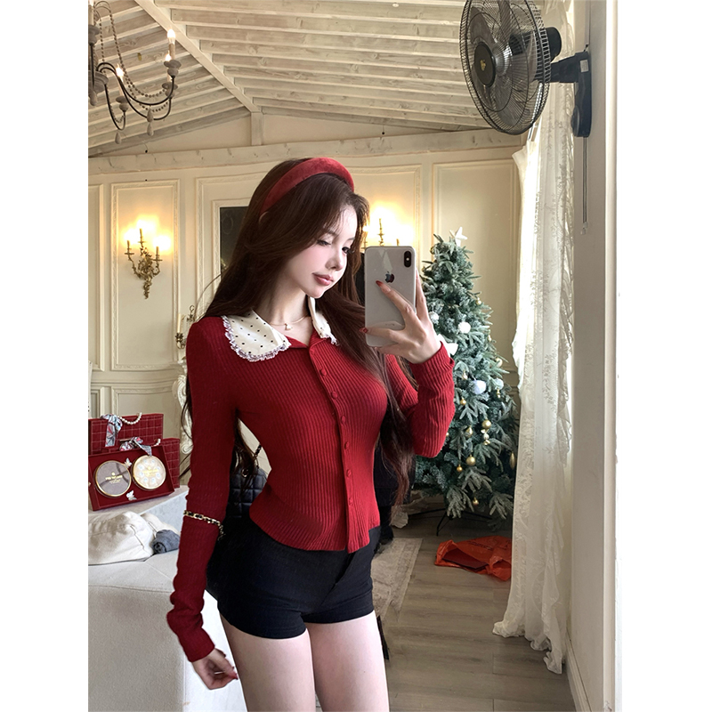 MEXZT Vintage Rood Gebreid Ves - Crop Cardigan Vintage recensie en prijs