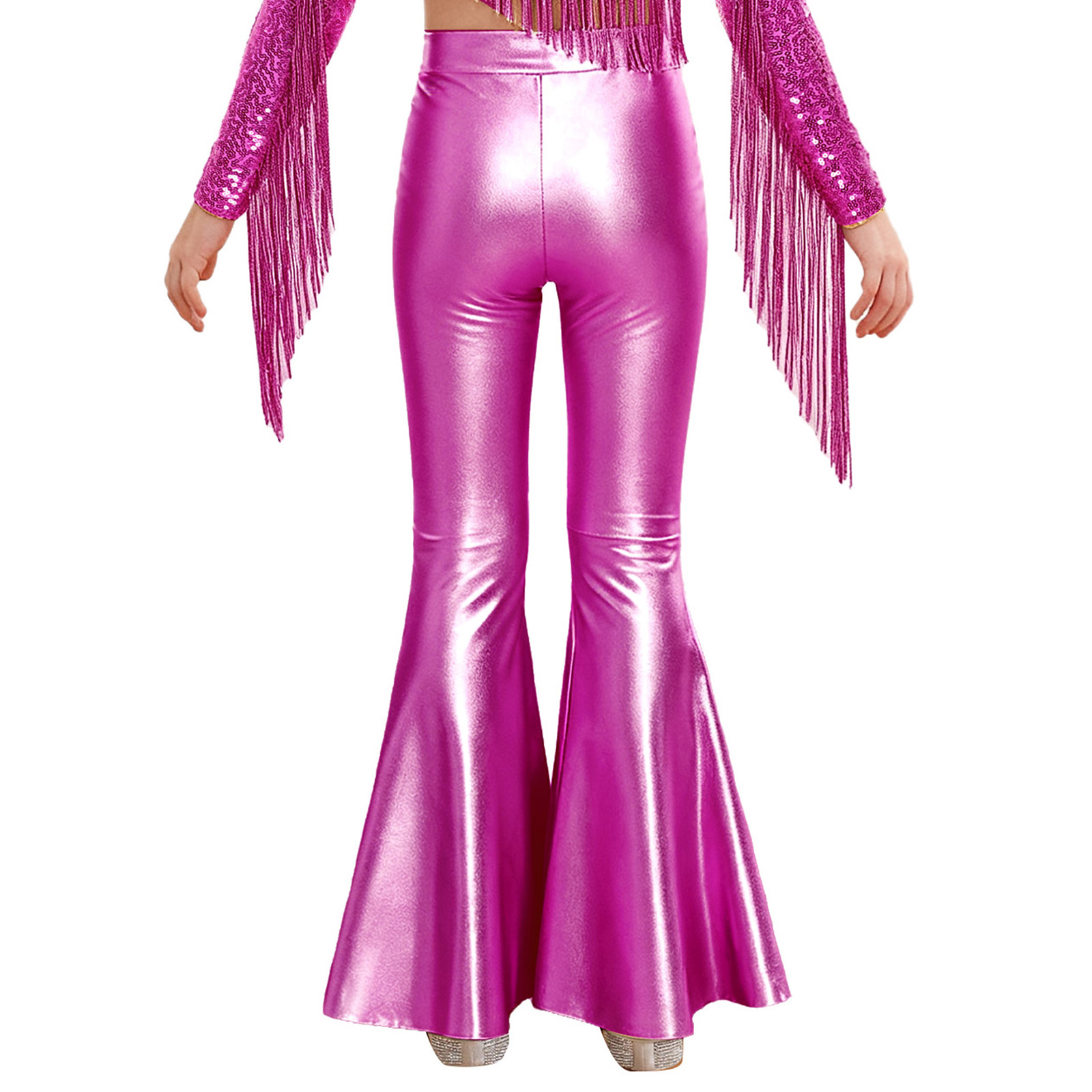 Meisjes glanzende metallic leg - Wide Leg Trouser 70S recensie en prijs