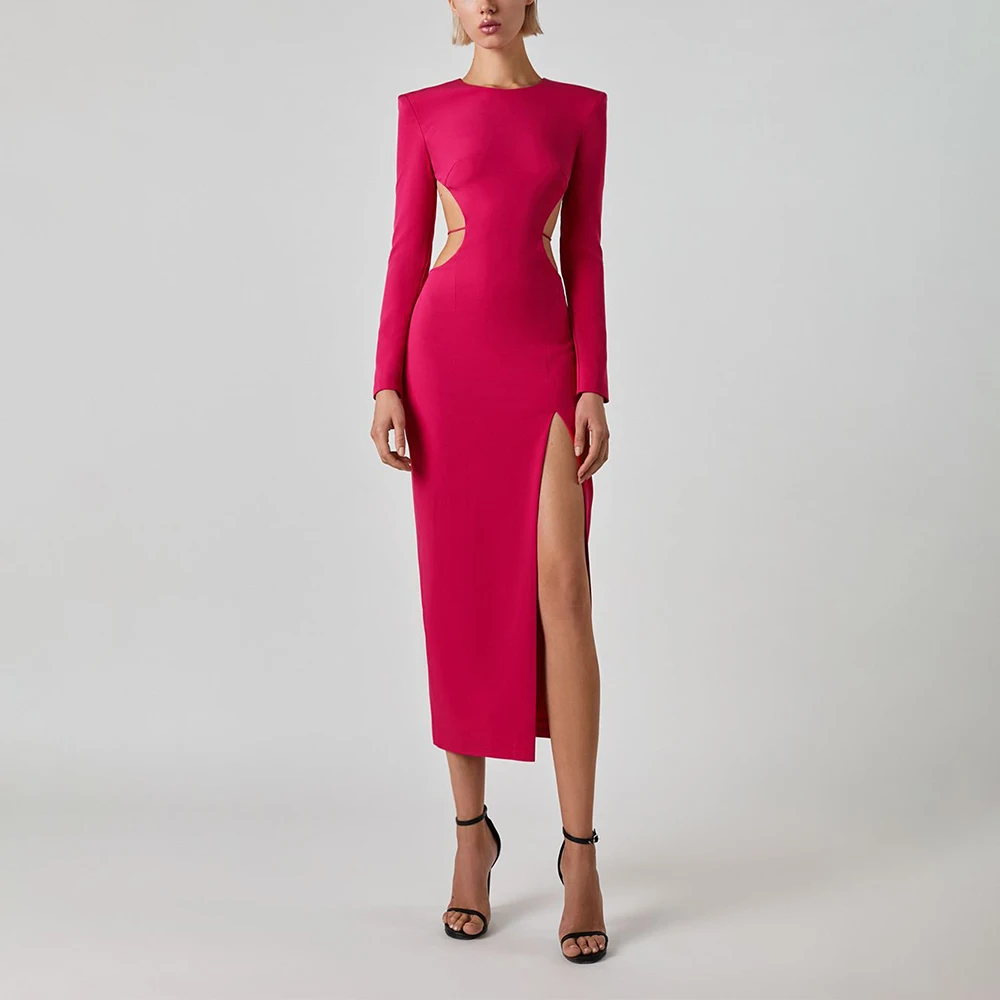 Luxe avondjurk met lange mouwe - Vintage Fashion Exhibition recensie en prijs
