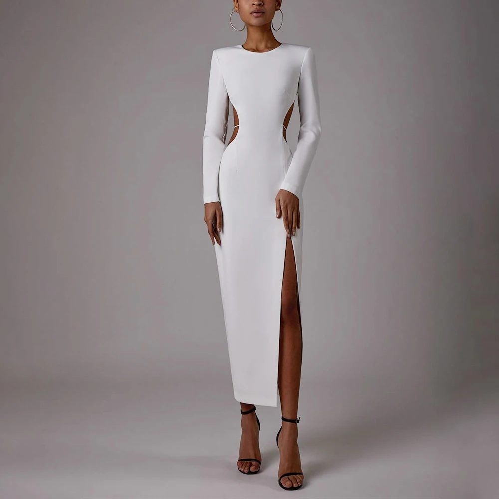 Luxe avondjurk met lange mouwe - Vintage Fashion Exhibition recensie en prijs
