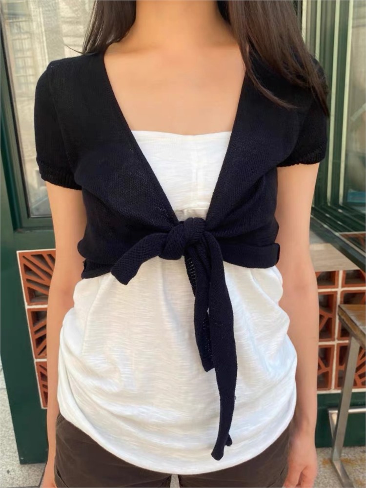 Zwarte Gekropte Veterschoen Ca - Crop Cardigan Vintage recensie en prijs