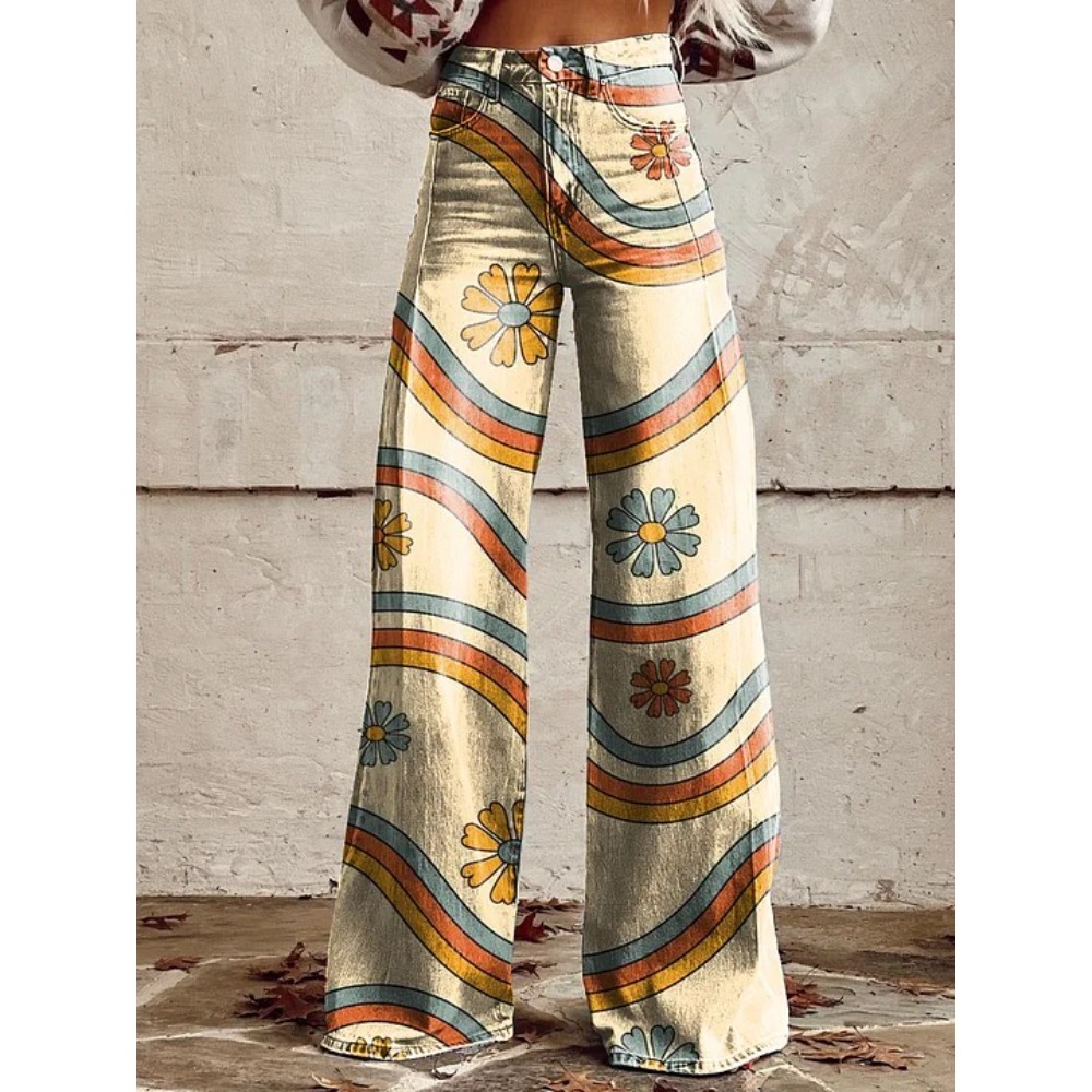 Dames schattige retro wave mad - Wide Leg Trouser 70S recensie en prijs