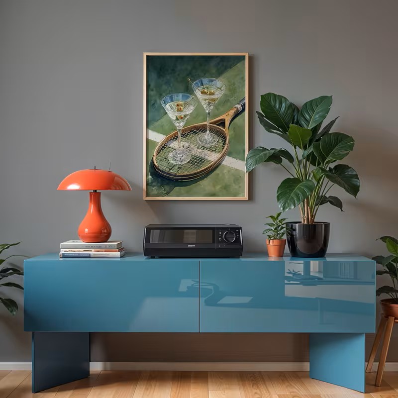 Vintage poster met tennisclubt - Vintage Fashion Club recensie en prijs