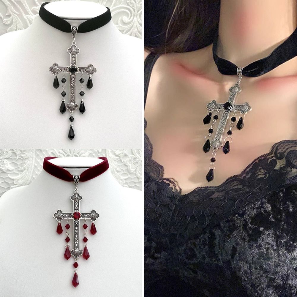 Retro stijl grote kruis hanger - Vintage Fashion Looks recensie en prijs